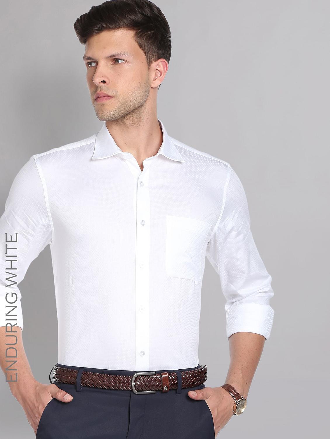 mens solids formal shirt - 19504091 - Standard Image - 1