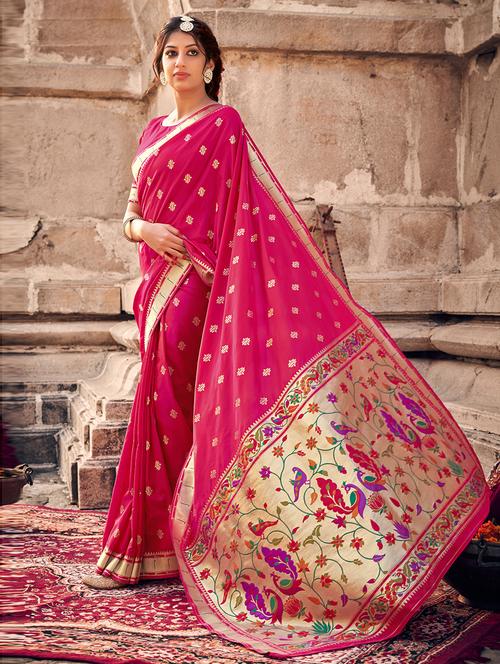 self design woven saree - 19505043 - Very Small Image - 1