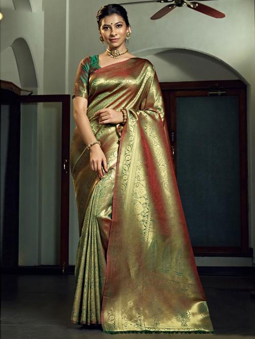 self design kanjivaram saree - 19505872 - Very Small Image - 1