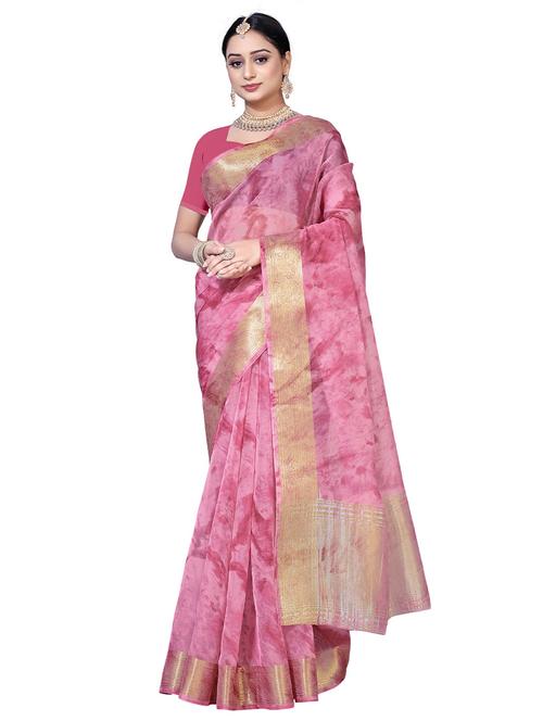 cotton printed saree with blouse - 19507205 - Very Small Image - 1