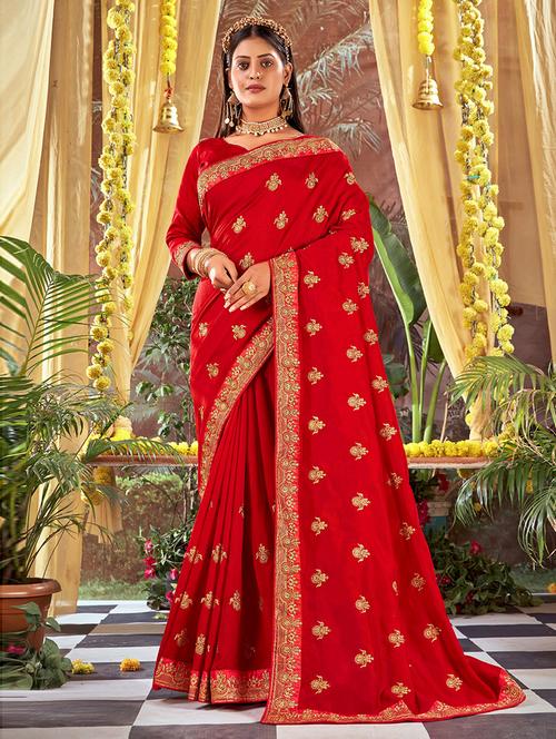 art silk woven saree with blouse - 19507262 - Very Small Image - 1