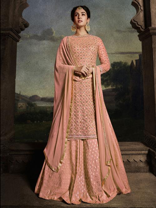 self design unstitched lehenga  - 19508361 - Very Small Image - 1