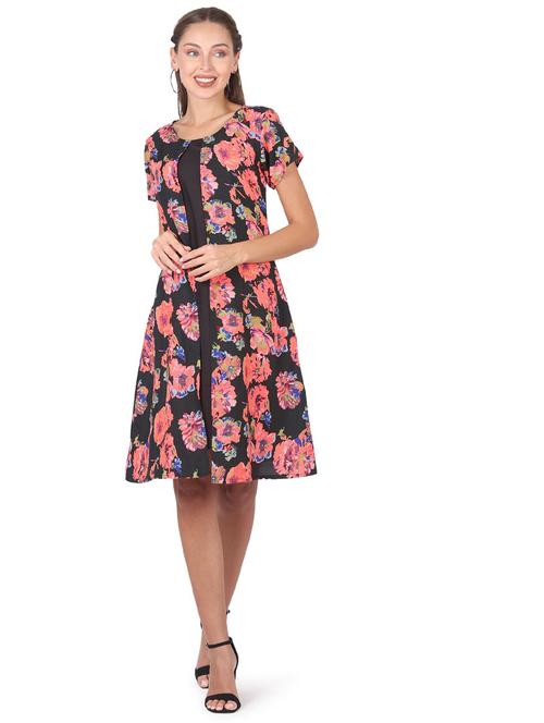 women's layered floral dress - 19517254 - Very Small Image - 1