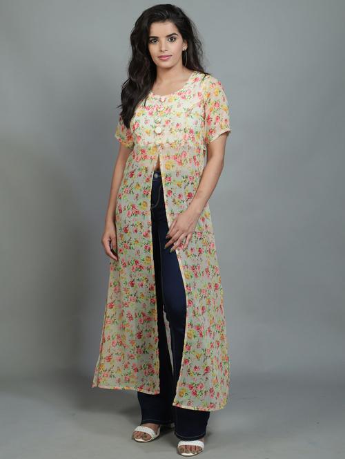 women's a line round neck top - 19517824 - Very Small Image - 1