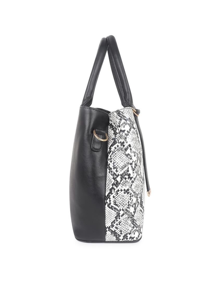 black leatherette (pu) handbag - 19517992 - Zoom Image - 3
