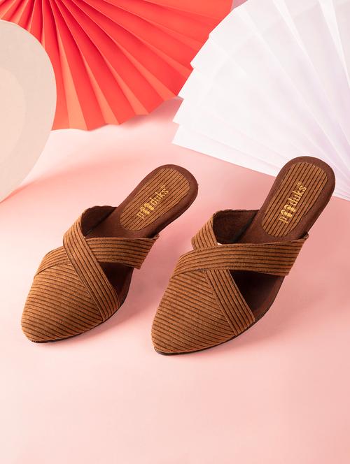 women solid mules sandal - 19518003 - Very Small Image - 1