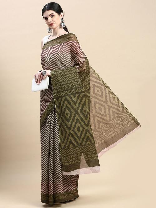 women's printed grey colored saree - 19518072 - Very Small Image - 1