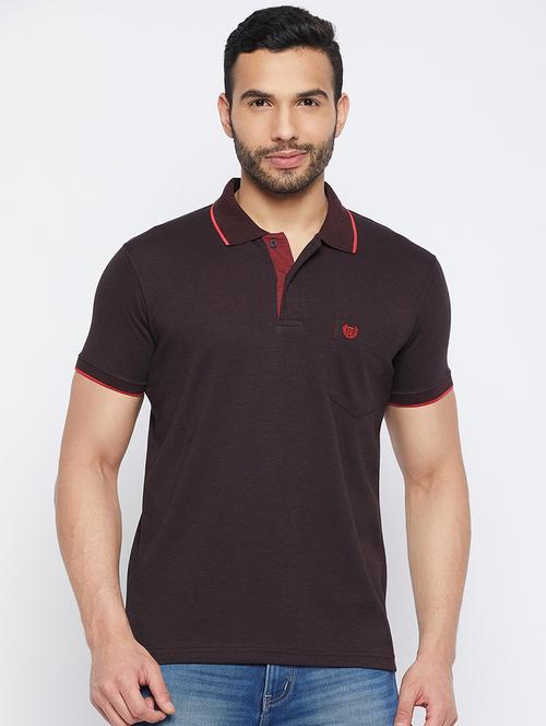 men short sleeves plain polo t-shirt  - 19519437 - Very Small Image - 1