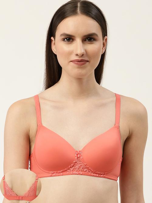 orange cotton blend regular bra - 19520437 - Very Small Image - 1