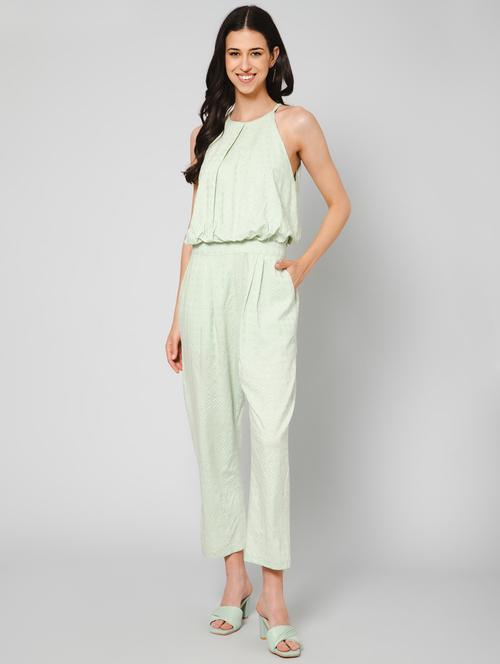 halter neck printed full leg jumpsuit - 19522257 - Very Small Image - 1