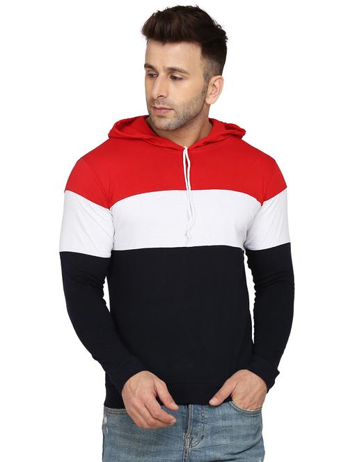 color block hooded t-shirt - 19522738 - Very Small Image - 1