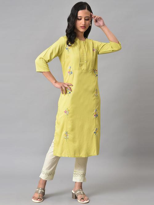 women's straight kurta - 19528328 - Very Small Image - 1