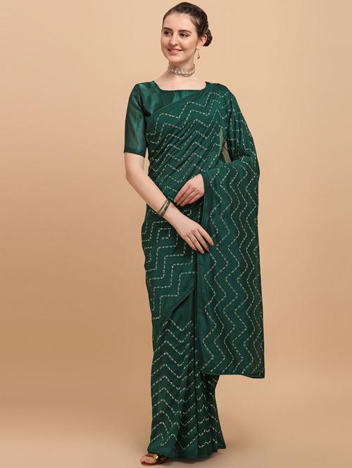 self designed embellished saree with blouse - 19529559 - Very Small Image - 1