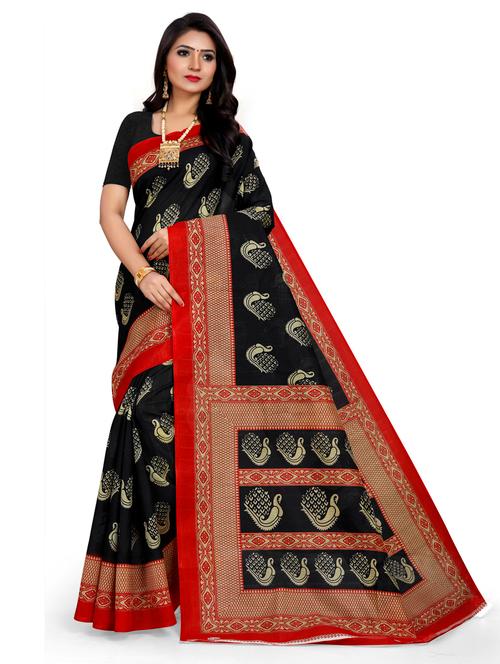 printed bhagalpuri saree with blouse - 19531795 - Very Small Image - 1