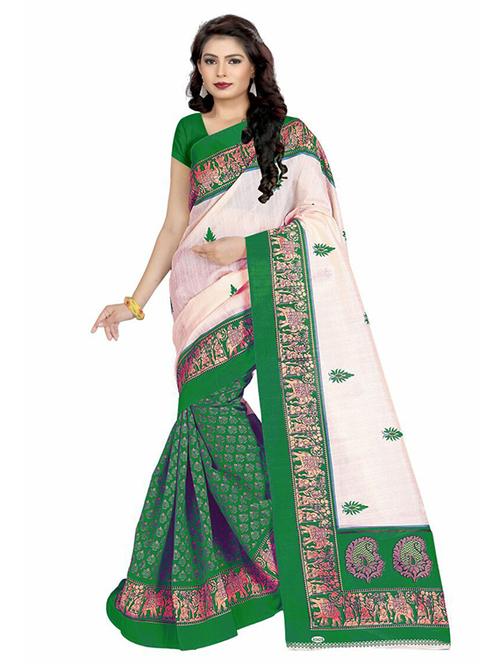 women's self design green colored saree - 19531813 - Very Small Image - 1