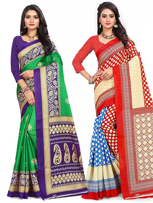 women's saree combo with blouse - 19532141 - Very Small Image - 1