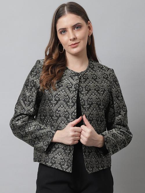 round neck printed summer jacket - 19537008 - Very Small Image - 1