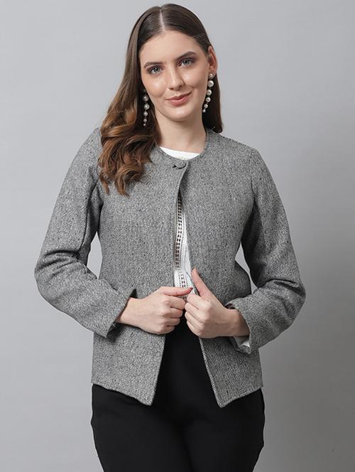 women round neck summer jacket - 19537014 - Very Small Image - 1