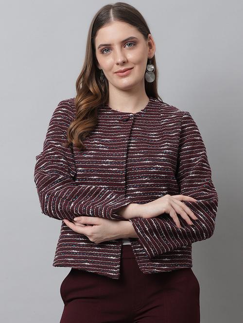 women round neck summer jacket - 19537021 - Very Small Image - 1