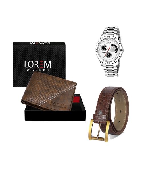 belt, wallet & watch gift combo - 19540212 - Very Small Image - 1