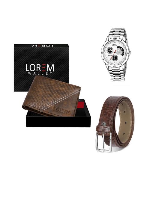 belt, wallet & watch gift combo - 19540216 - Very Small Image - 1