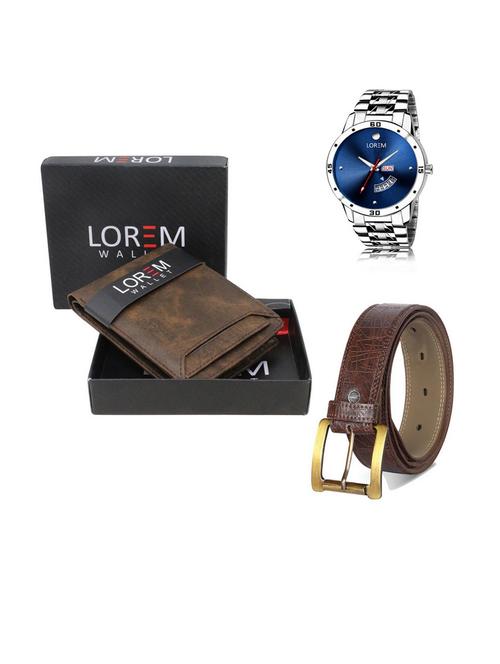 belt, wallet & watch gift combo - 19541130 - Very Small Image - 1