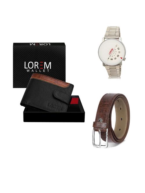 belt, wallet & watch gift combo - 19541644 - Very Small Image - 1