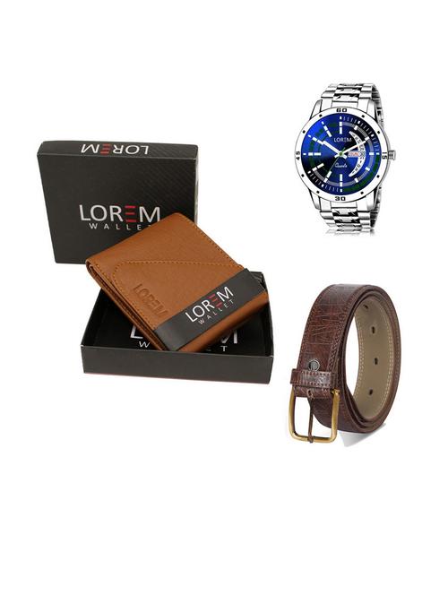 belt, wallet & watch gift combo - 19541924 - Very Small Image - 1