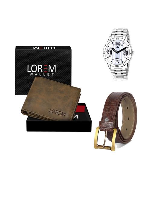 belt, wallet & watch gift combo - 19542330 - Very Small Image - 1