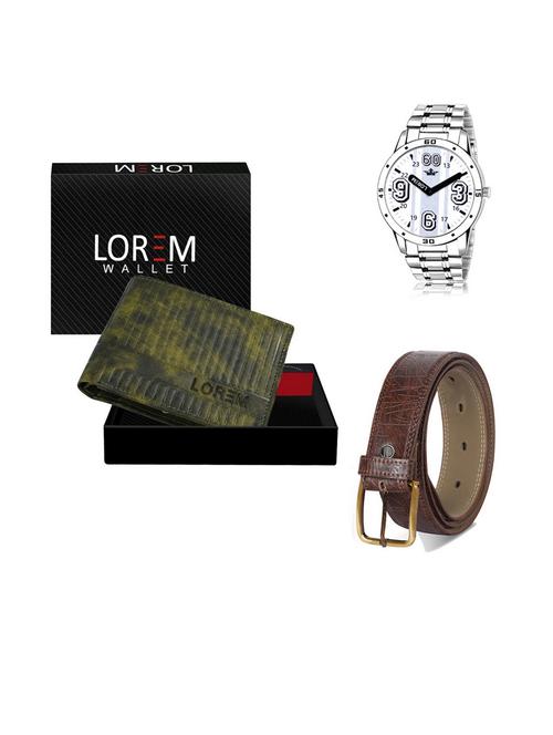 belt, wallet & watch gift combo - 19542362 - Very Small Image - 1