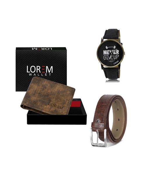 belt, wallet & watch gift combo - 19543433 - Very Small Image - 1