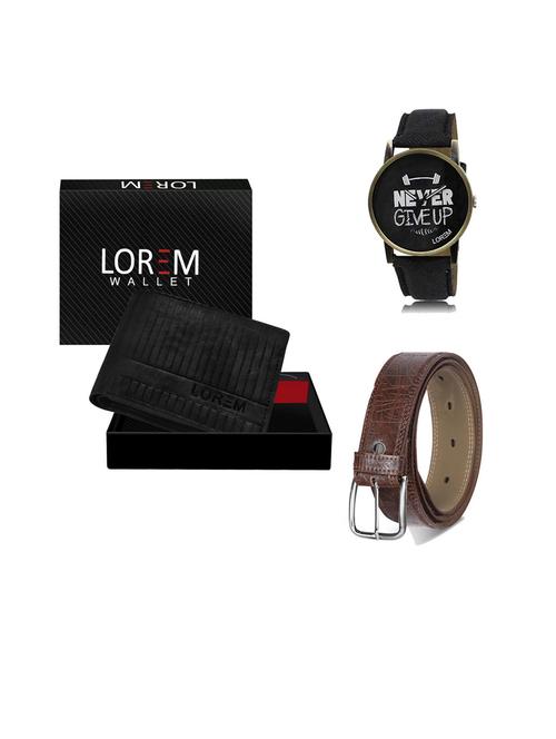 belt, wallet & watch gift combo - 19543449 - Very Small Image - 1
