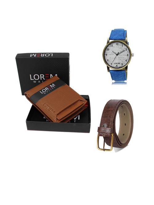 belt, wallet & watch gift combo - 19543556 - Very Small Image - 1