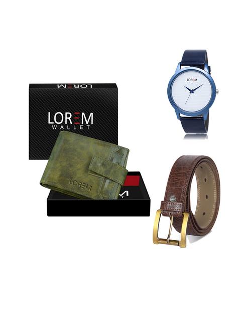 belt, wallet & watch gift combo - 19545012 - Very Small Image - 1
