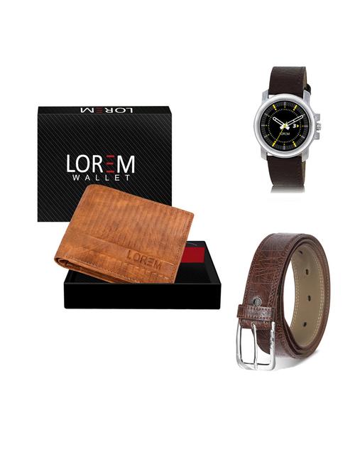 belt, wallet & watch gift combo - 19545328 - Very Small Image - 1