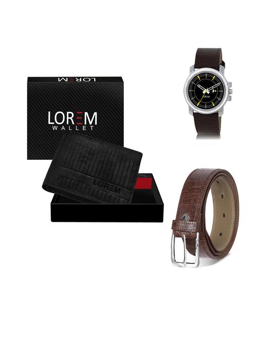 belt, wallet & watch gift combo - 19545340 - Very Small Image - 1