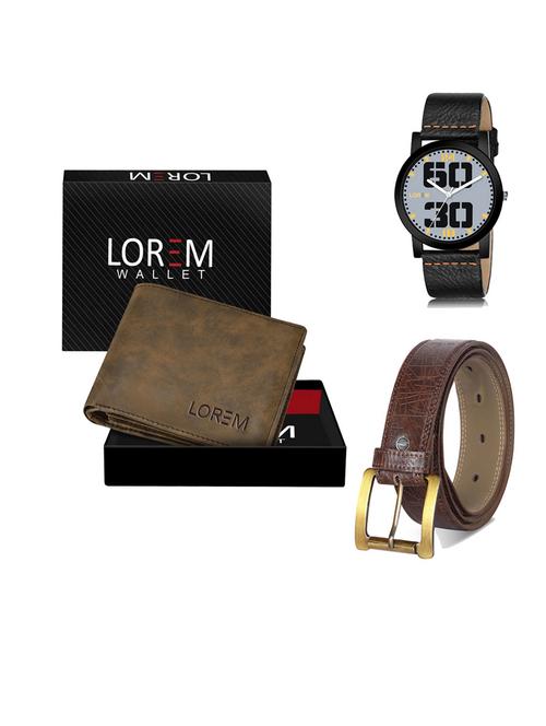 belt, wallet & watch gift combo - 19545570 - Very Small Image - 1