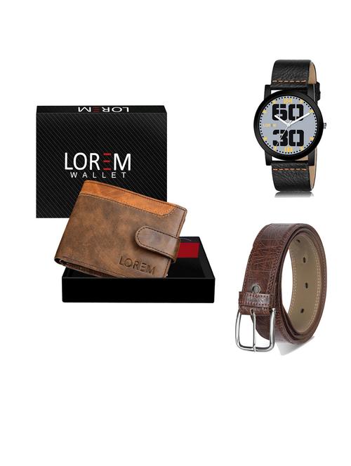 belt, wallet & watch gift combo - 19545687 - Very Small Image - 1
