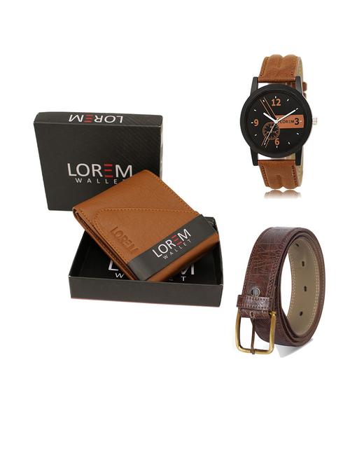 belt, wallet & watch gift combo - 19545704 - Very Small Image - 1