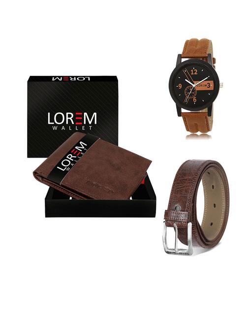 belt, wallet & watch gift combo - 19545767 - Very Small Image - 1