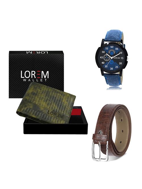 belt, wallet & watch gift combo - 19546144 - Very Small Image - 1