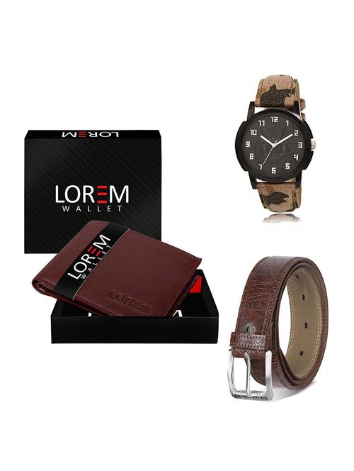 belt, wallet & watch gift combo - 19546319 - Very Small Image - 1