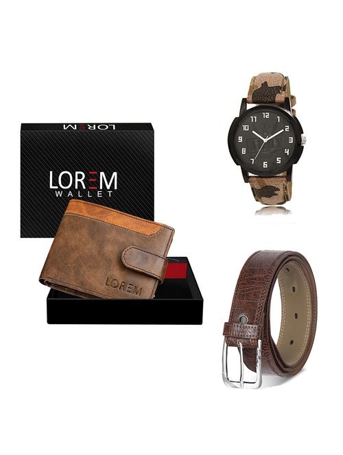 belt, wallet & watch gift combo - 19546498 - Very Small Image - 1