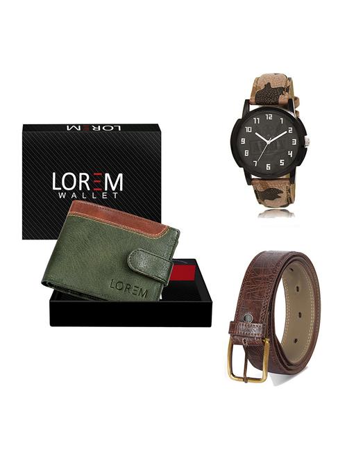 belt, wallet & watch gift combo - 19546508 - Very Small Image - 1