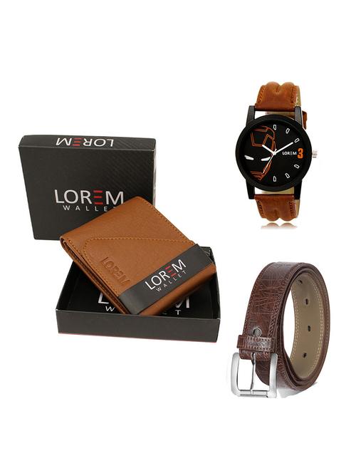belt, wallet & watch gift combo - 19546513 - Very Small Image - 1