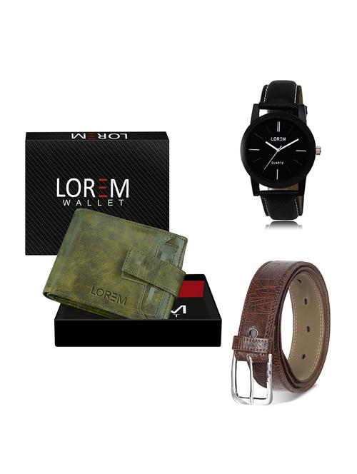 belt, wallet & watch gift combo - 19546906 - Very Small Image - 1