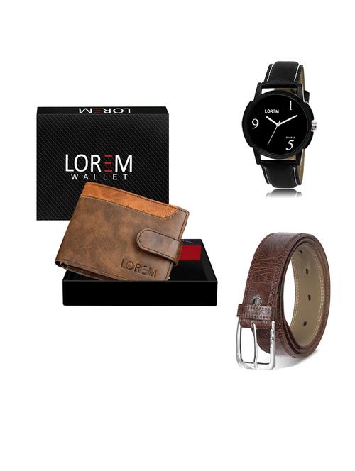 belt, wallet & watch gift combo - 19547308 - Very Small Image - 1