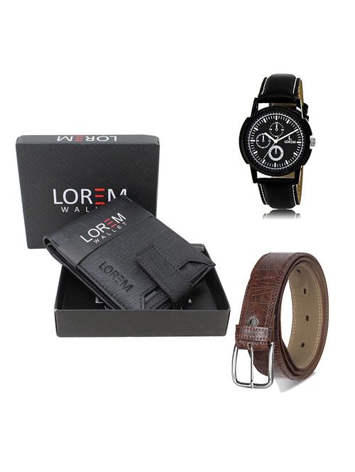 belt, wallet & watch gift combo - 19548711 - Very Small Image - 1