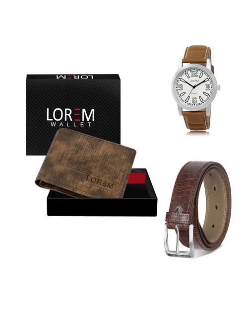 belt, wallet & watch gift combo - 19549411 - Very Small Image - 1