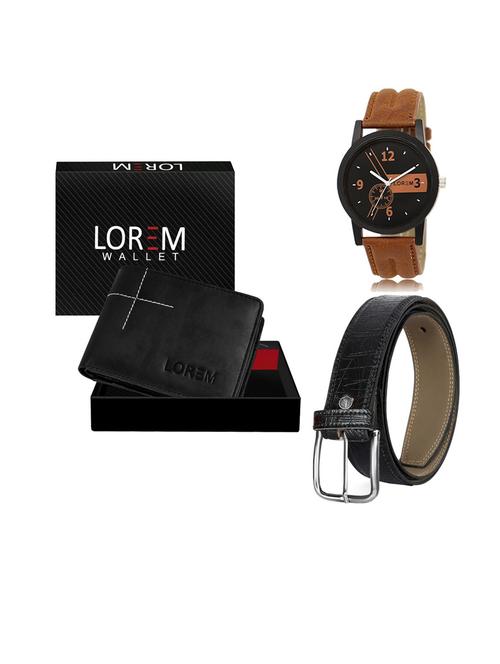 belt, wallet & watch gift combo - 19549751 - Very Small Image - 1